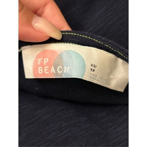 Free People Beach bicolor dress stretchy oversized XS - Picture 3 of 8